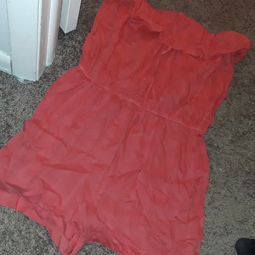 Orange/pink romper